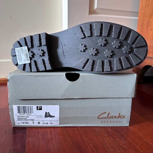 Clarks Orinoco 2 Lane Chelsea Boot - Brown Snuff Size 9 - Picture 3 of 5